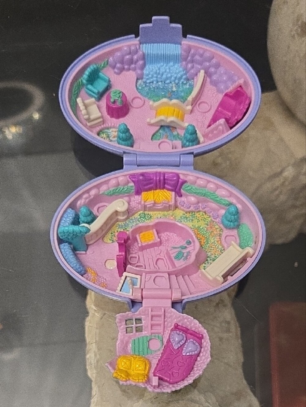 Vintage 1994 Bluebird Polly Pocket Unicorn Meadow Compact (No Dolls)